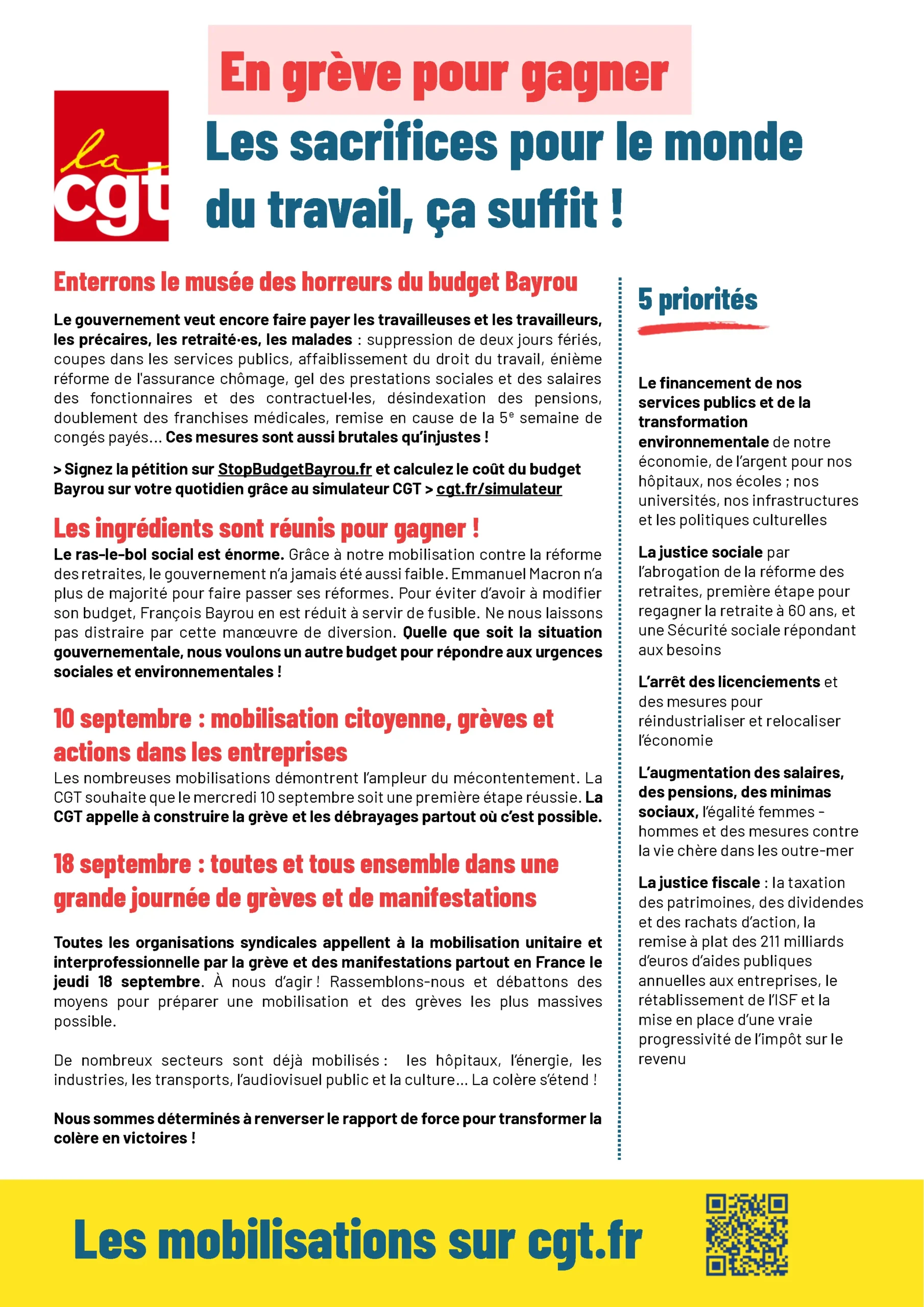 greve pour gagner